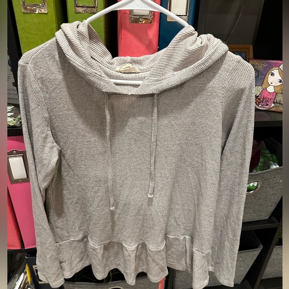 Jane and Delancey rayon cotton blend Waffle Hoodie. - Picture 1 of 3